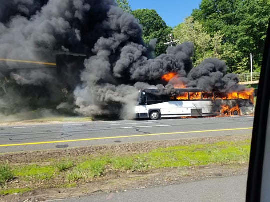 Garden State Parkway Traffic Snarl Cleared After Holmdel Bus Fire