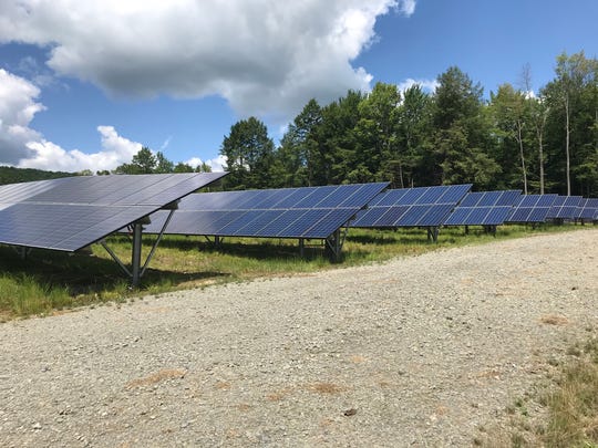 A portion of the north array of the Broome County solar