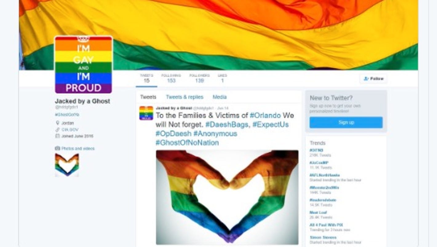 Hackers Add Rainbows Gay Pride Slogans To Islamic State Accounts 