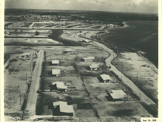 The first eight houses in Cape Coral from 1958.