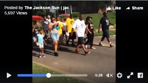Black Lives Matter/All Live Matter March in downtown Jackson on Saturday.