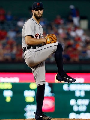 Detroit Tigers starting pitcher Daniel Norris winds up against the Texas Rangers on Sept. 29, 2015, in Arlington, Texas.