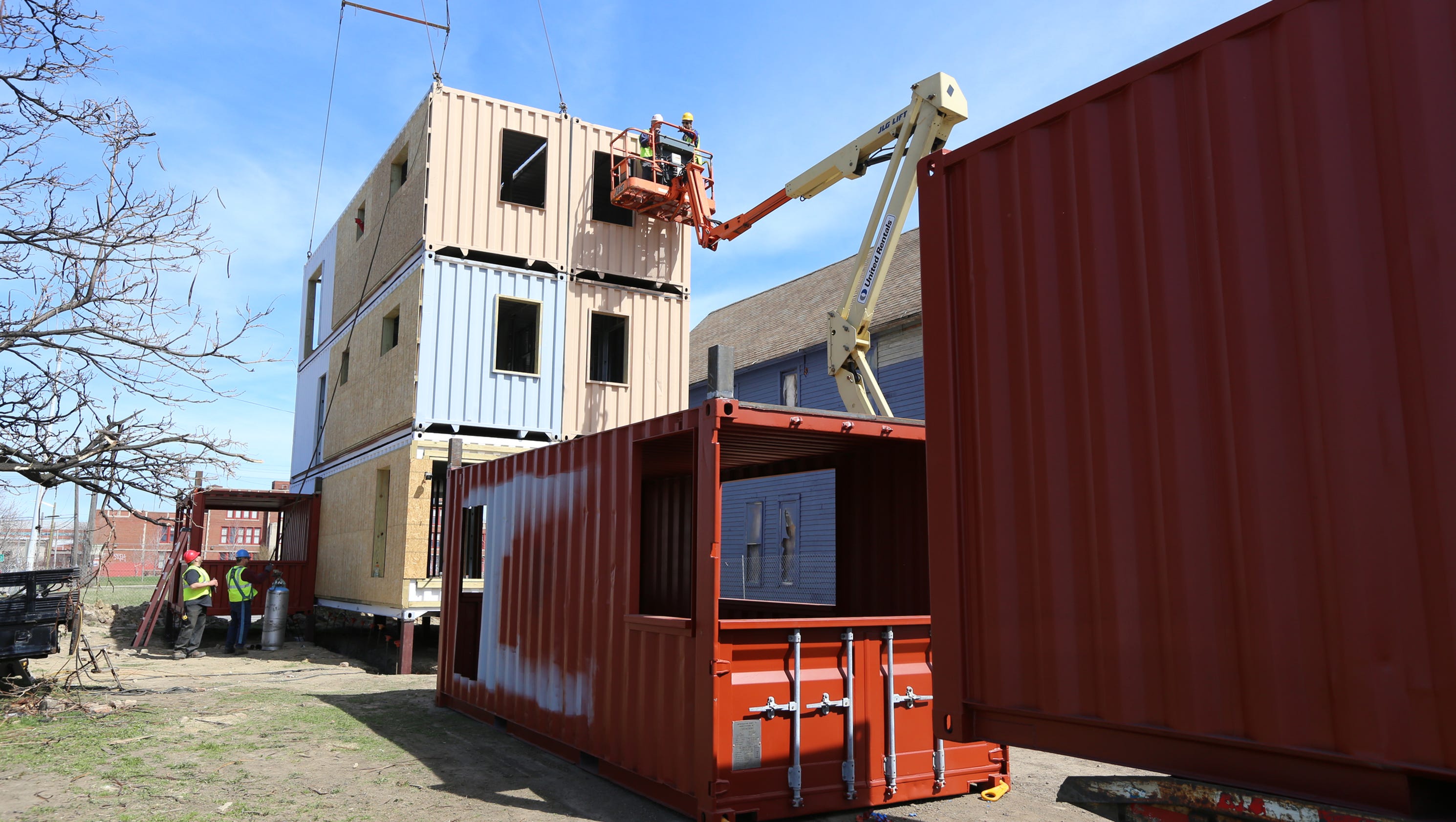 Shipping Container Projects. Clawson Container mi. Containers worker. First Container – Detroit. Container projects