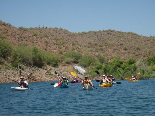 Try out various forms of paddle craft, including kayaks,