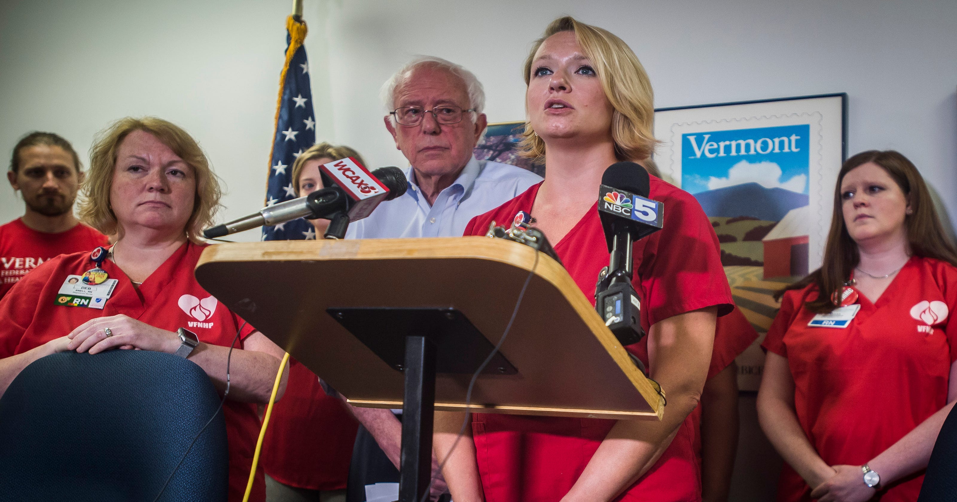 Sen Bernie Sanders Campaign Support Uvm Nurses During Strike