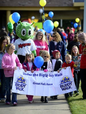 The Under the Big Sky Buddy Walk gets underway on the UGF campus IN 2013.