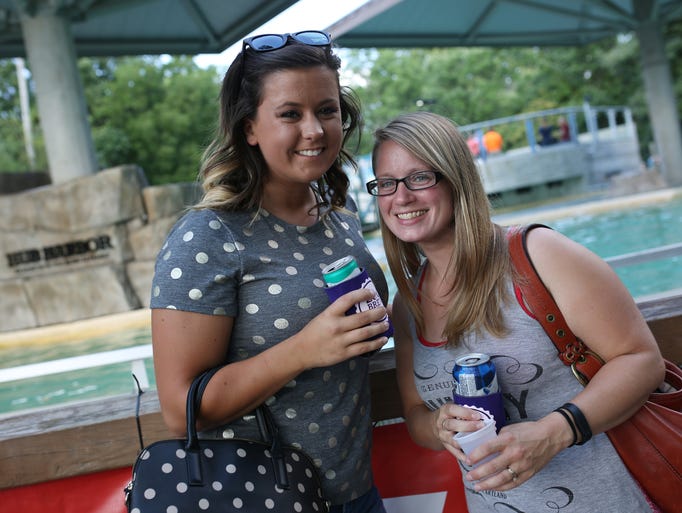 Mackenzie Haefner, 23, left, Amanda McElvogue, 23,