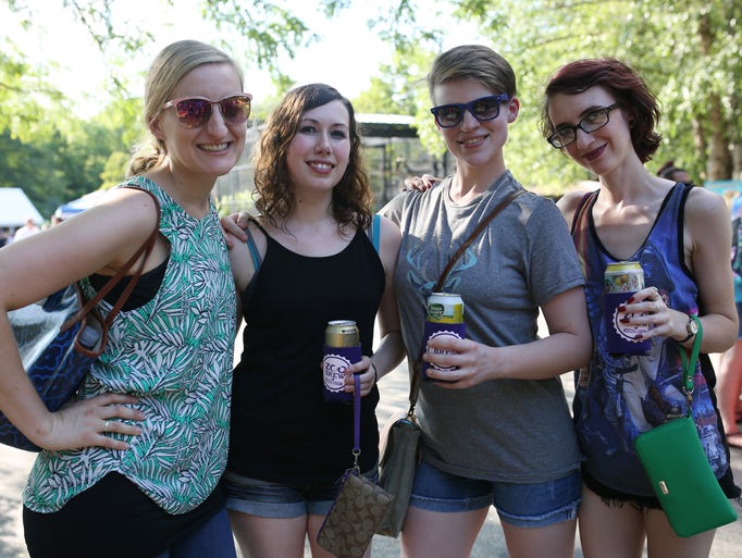 Joy Kociscak, 30, from left, Shelby Macleod, 25, Lydia