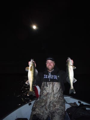 Today's fishing opener will find anglers dropping lines for walleyes and pike, some even at the stroke of midnight. Scott Mackenthun is pictured with a set walleyes caught during a full moon. Catching fish is great, but the allure of opener is the fun and frivolity of tradition.