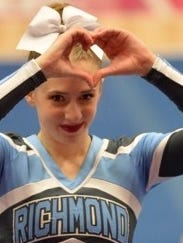 Richmond cheerleader Emily Mikolasik