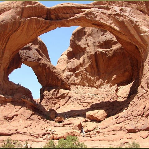 A double arch in Arches National Park