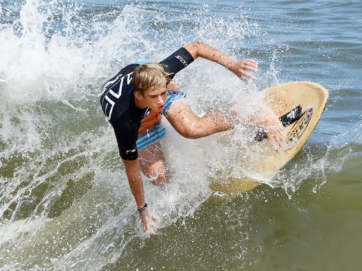 Ross Gillan compete's in the Jr.Mens Division as Dewey Beach was the site of the Zap Amateur Skimboarding World Championships held on Saturday & Sunday August 9th and 10th with over 200 competitors from around the world competing in several divisions for the honors.