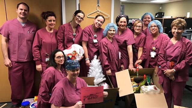 Employees of the Ambulatory Care Center are sending holiday care packages to troops in Baghdad.