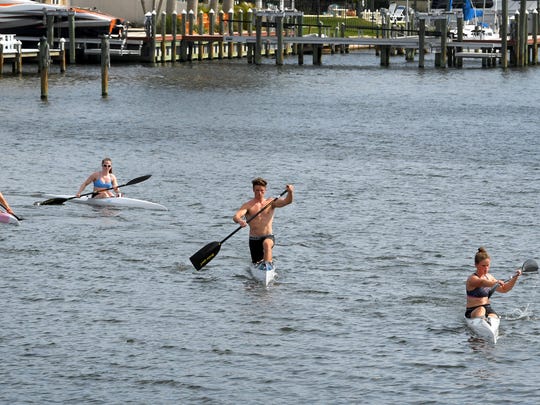 World-class kayak and canoe paddlers from teams from several nations, including Canada, train in the warm weather of Indian Harbour Beach at Oars and Paddles Park. Several of these paddlers compete in the Olympics, and spend up to six months in Brevard, but the teams cannot come this year due to travel restrictions from COVID-19.