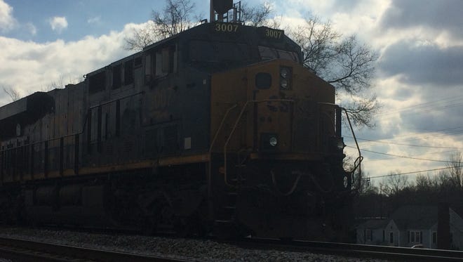 CSX officials moved a train involved in a Tuesday morning crash up the tracks towards Springfield, where they were able to examine the locomotive for damages.