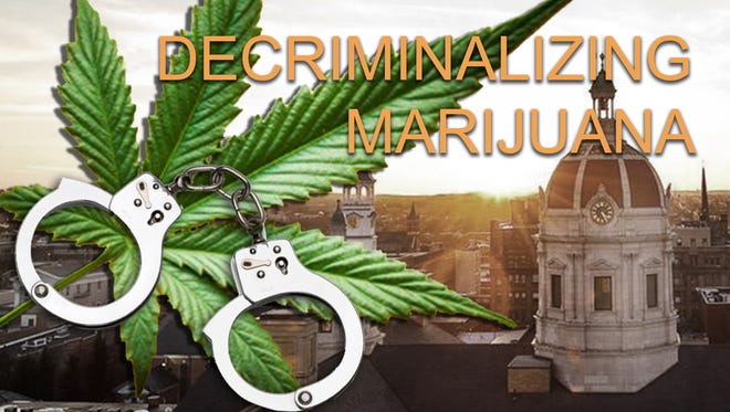 Marijuana decriminalization graphic. Photo Illustration by John A. Pavoncello