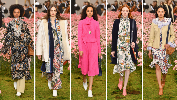 The models of Tory Burch on Friday.