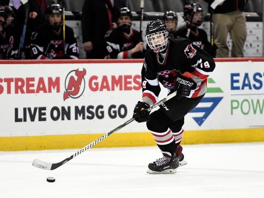 Northern Highlands' James Cerepak #19 plays against