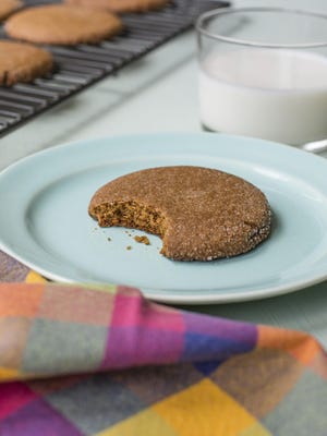This September 2016 photo shows chewy molasses cookies in New York. This dish is from a recipe by Katie Workman. (Sarah E. Crowder via AP)