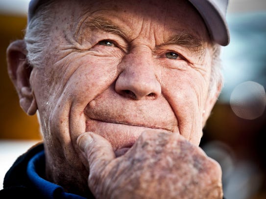 American aviation icon Gen. Chuck Yeager is photographed