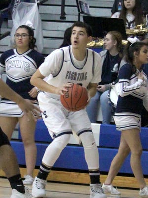 Tyler Gonzales of the Colts finished with 17 points to pace all scorers during the Silver and Cobre basketball game last week.