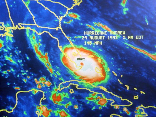 This photograph from a radar image shows Hurricane