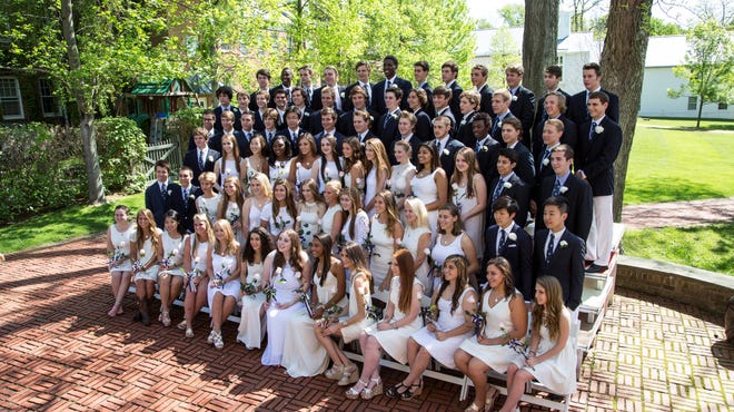 Millbrook School’s graduating class of 2014 poses on Sunday.