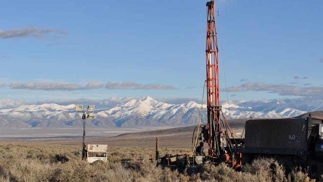 
A Western Lithium drilling operation is located in Nevada’s Humboldt County. Proximity to lithium is one reason Tesla chose Northern Nevada for its battery factory. 
