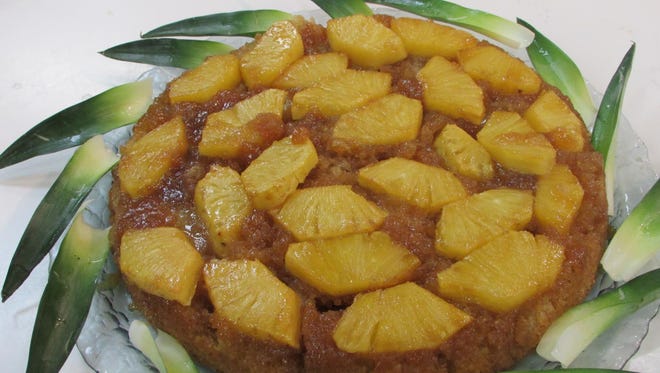 Pineapple Upside-Down Cake from Sweet Basil Cooking School.