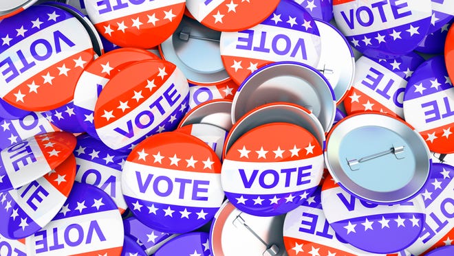 American vote buttons  illustration