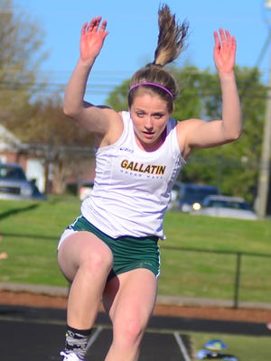 Gallatin High senior Kelsey Warren won the girls’ long jump (16 feet, 1.5 inches) and triple jump (32 feet, 9 inches) events.