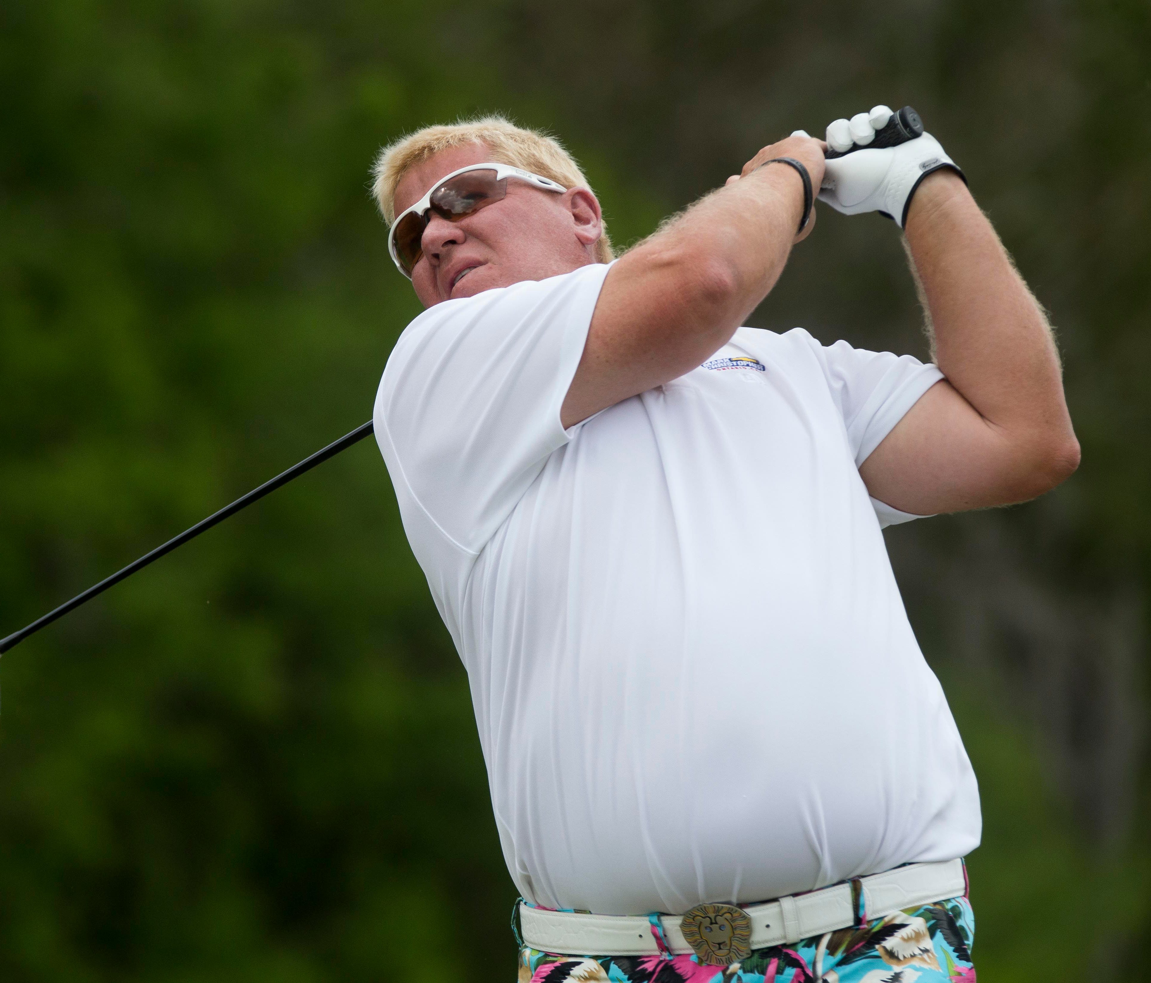This photo from February 2017 shows John Daly during the second round of The Chubb Classic at TwinEagles Club in Naples, Fla.