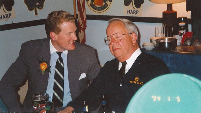 Patrick Burke and Dr. Richard Collins in 1994.