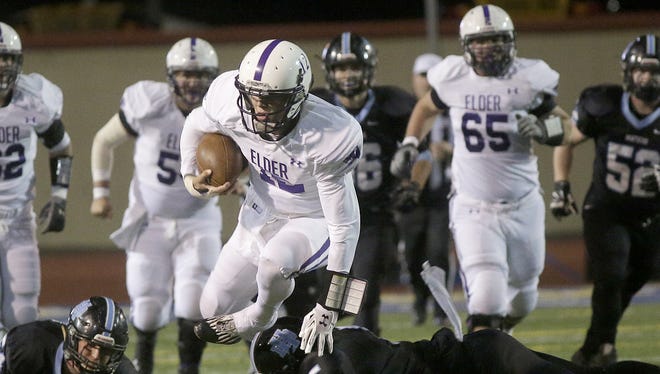 Elder's Peyton Ramsey runs the ball during the Panthers' win Saturday over Hillard Darby.