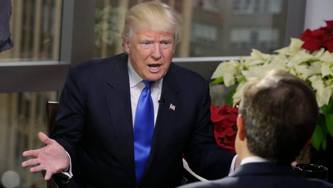 President-elect Donald Trump is interviewed by Chris Wallace of "Fox News Sunday."