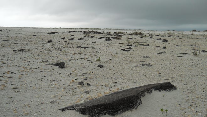 Asphalt in the Fort Pickens Area of Gulf Islands National Seashore to be removed as part of the  Beach Enhancement and Asphalt Removal project.