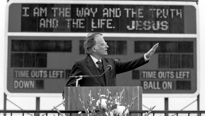 Rev. Billy Graham Crusade was from April 25 to May 2, 1987 in Williams Brice Stadium in Columbia. 
