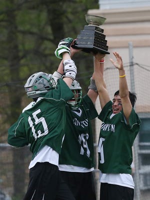 Yorktown defeated Lakeland/Panas 13-6 to win the Murphy Cup during their annual game at Lakeland High School in Shrub Oak May 7, 2016. 