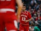 Indiana Hoosiers forward Juwan Morgan (13) signals