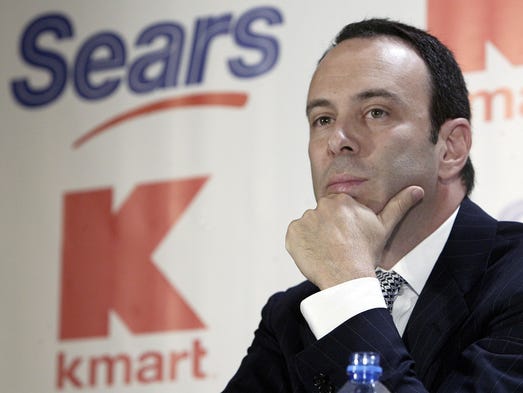 Sears CEO Edward Lampert announcse the merger of Kmart