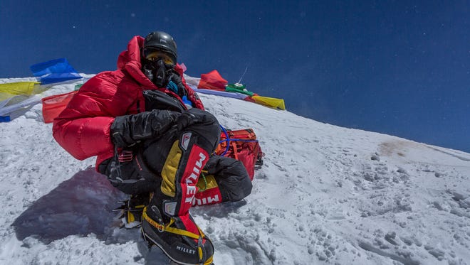 Jen Loeb's reached the summit of Mount Everest in May, 2016, and her guide snapped her photograph.