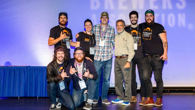 All seven brewers from Alvarado Street Brewery attended the Great American Beer Festival in Denver last week, and the team took home silver medal for the Mai Tai PA.