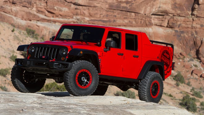 It's unknown what a Jeep pickup would look like, but FCA created this Jeep Wrangler Red Rock Responder for the Easter Jeep Safari 2015 in Moab, Utah.