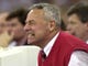 Badgers coach Dick Bennett grimaces as he watches the game slip away in the second half of the game between the University of Wisconsin Badgers and the Michigan State Spartans at the RCA Dome in Indianapolis, Indiana on April 1, 2000. Jeff Phelps photo ORG XMIT: 382401_0.tif