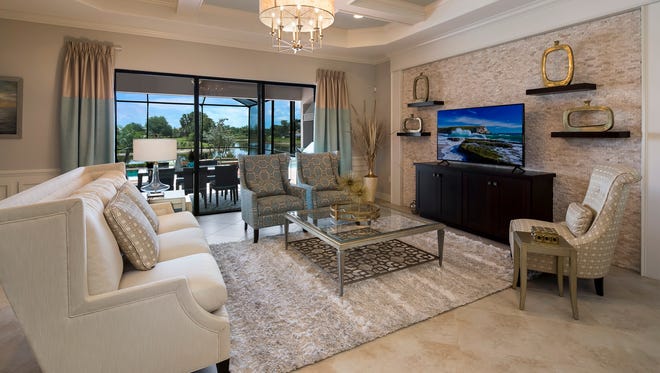 The Maria residence is one of two furnished model’s open in Lennar Corp.’s Kinross neighborhood at TwinEagles.