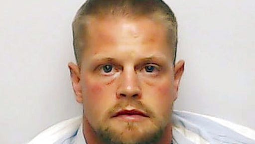 This photo provided by the Clark County, Indiana., Sheriff's Office shows Joseph Oberhansley. Oberhansley is charged with murder, rape and abuse of a corpse in the September 2014 slaying of 46-year-old Tammy Jo Blanton. The southern Indiana man accused of killing his former girlfriend and eating parts of her body will undergo psychiatric evaluations, despite his insistence that he's competent for trial. (Clark County Sheriff's Office via AP)
