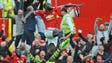 Manchester United's Romelu Lukaku celebrates after
