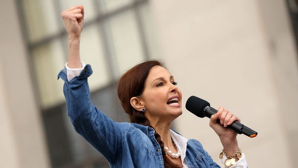 Ashley Judd, spoke at the rally at the Women's March