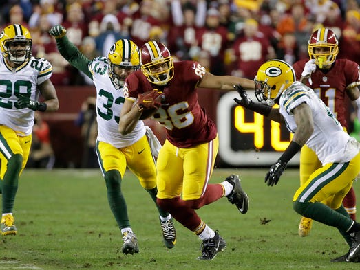 Washington Redskins tight end Jordan Reed (86) makes