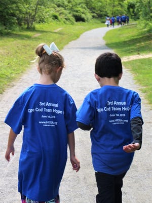 More than 130 men, women and children participated in last year's Team Hope walk along the rail trail in North Plymouth. This weekend's scheduled walk will be a virtual event because of the coronavirus emergency.